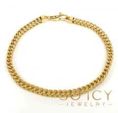 14k yellow gold franco link bracelet 8