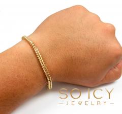 14k yellow gold franco link bracelet 8