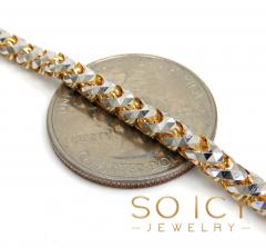 10k two gold solid prism cut franco chain 8.50