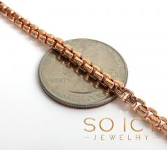 14k rose gold venetian box bracelet 6.75 inch 3.50mm