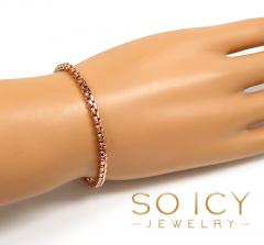 14k rose gold venetian box bracelet 6.75 inch 3.50mm