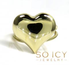 14k solid gold large heart ring 