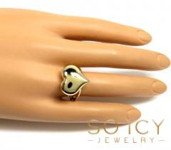 14k solid gold large heart ring 