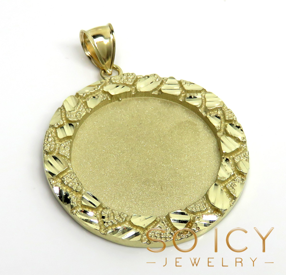 10k yellow gold nugget small-large picture pendant