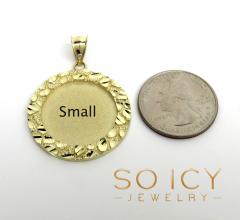 10k yellow gold nugget small-large picture pendant