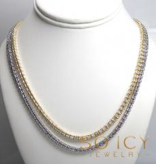 925 two tone sterling silver diamond cut ice link chain 18-24