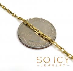 10k yellow gold solid thick cable box link chain 18-24