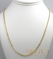 10k yellow gold solid thick cable box link chain 18-24