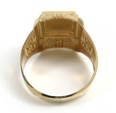 14k two tone gold medium fancy monogram ring 