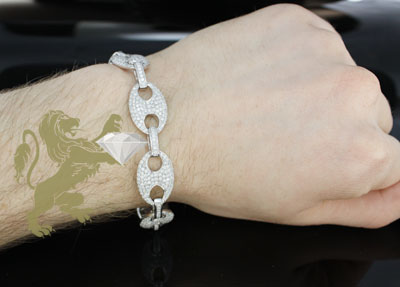 white gold gucci link bracelet