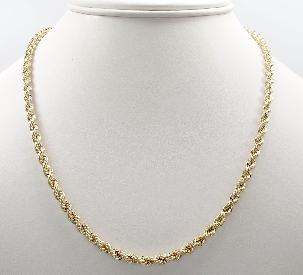 Buy 10k Yellow Gold Smooth Hollow Rope 