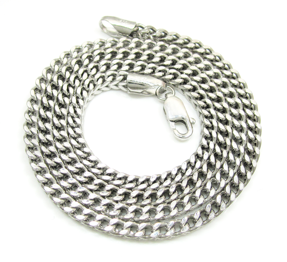 Buy Mens 10k White Gold Franco Chain 18-24 Inch 2.70mm Online at SO ICY ...