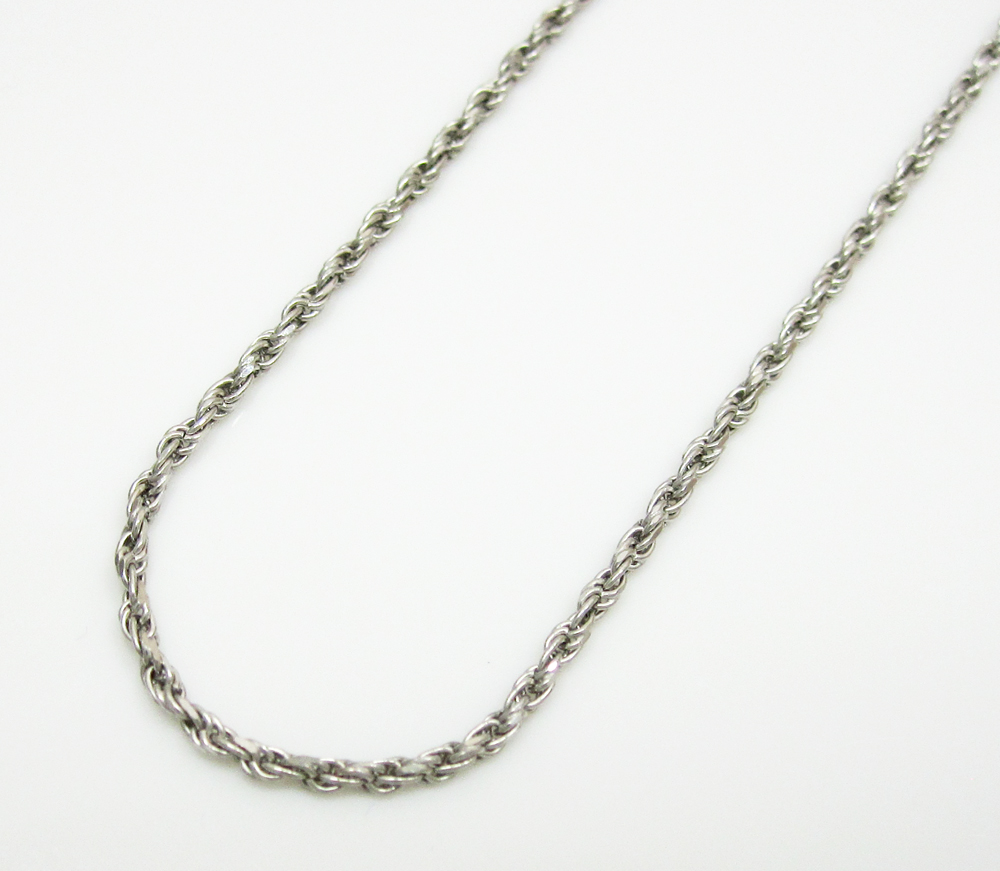 Buy 14k Solid White Gold Rope Chain 18 