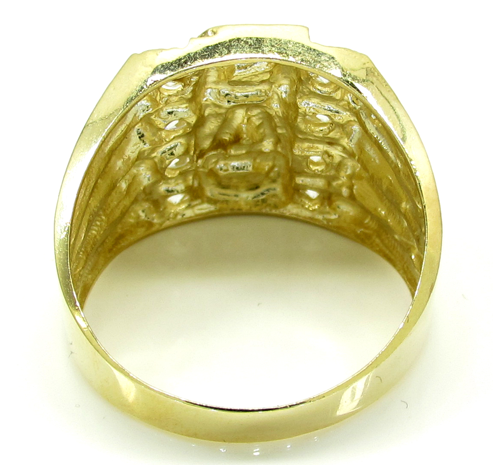 Buy Mens 10k Yellow Gold Fathers Day Dad Ring .80ct Online at SO ICY ...