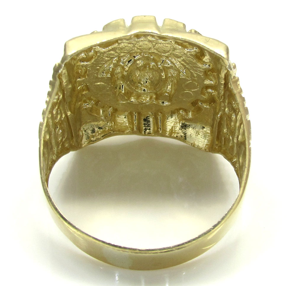 Buy 10k Yellow Gold Medusa Ring 8 Gram Online at SO ICY JEWELRY