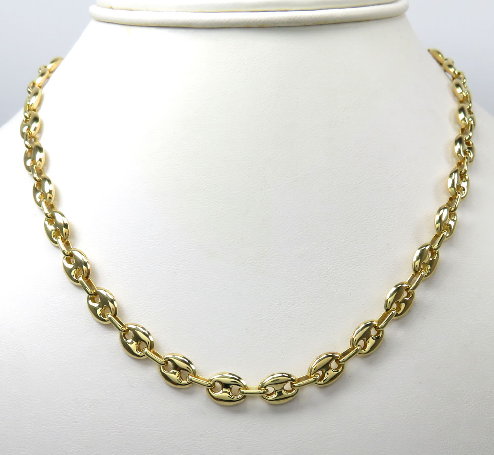 Buy 10k Yellow Gold Puffed Gucci Chain 20-28 Inch 7mm Online at SO ICY ...