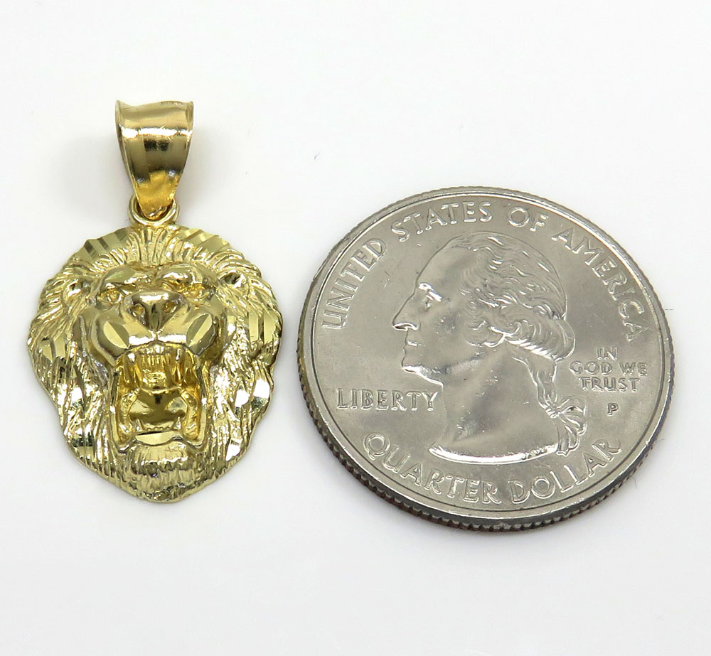 Buy 14k Yellow Gold Mini 3d Lion Head Pendant Online at SO ICY JEWELRY