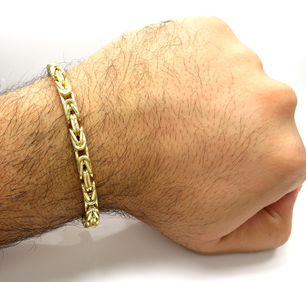 Buy 14k Yellow Gold Byzantine Bracelet 