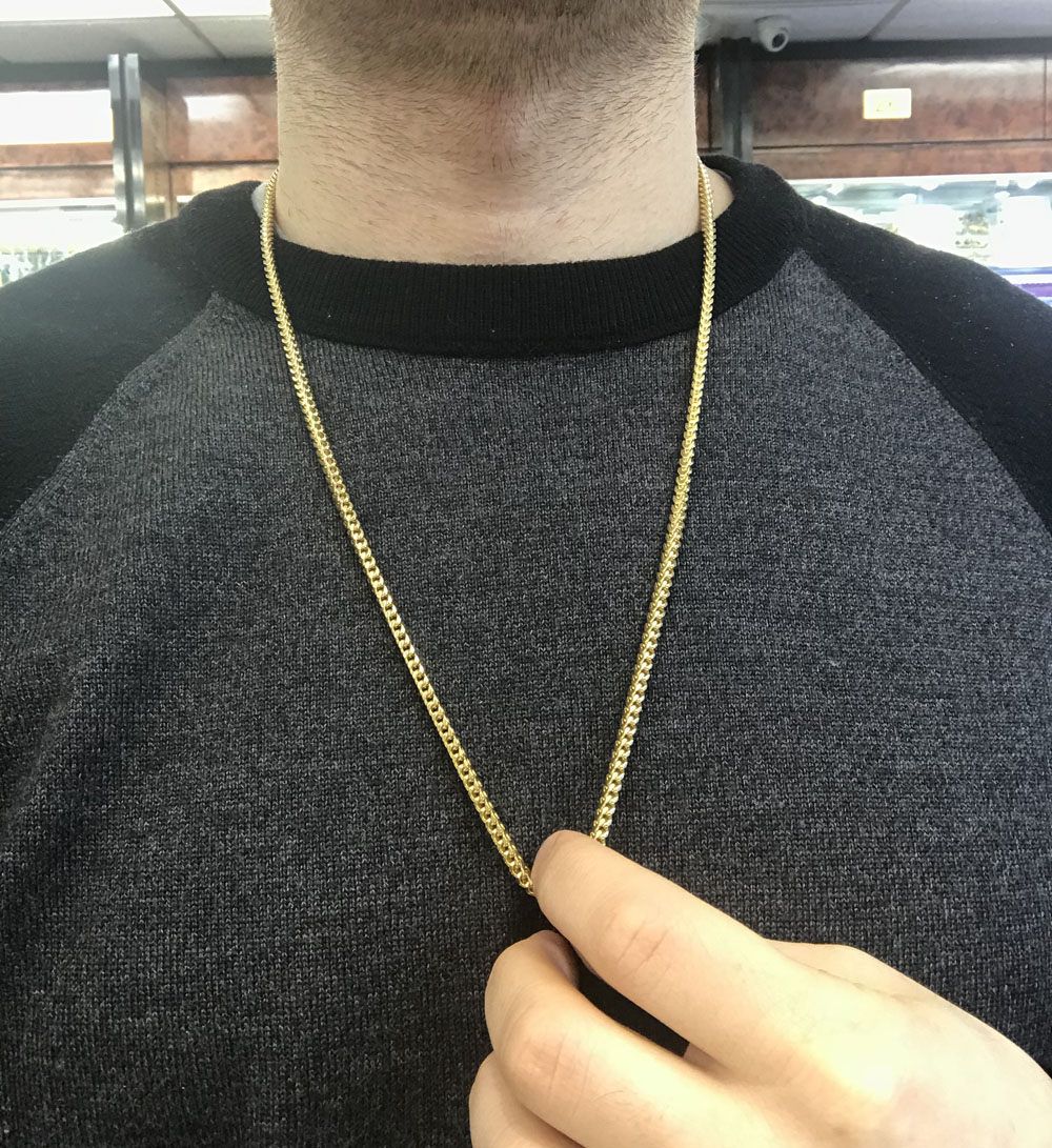 Buy 14k Yellow Gold Solid Franco Chain 