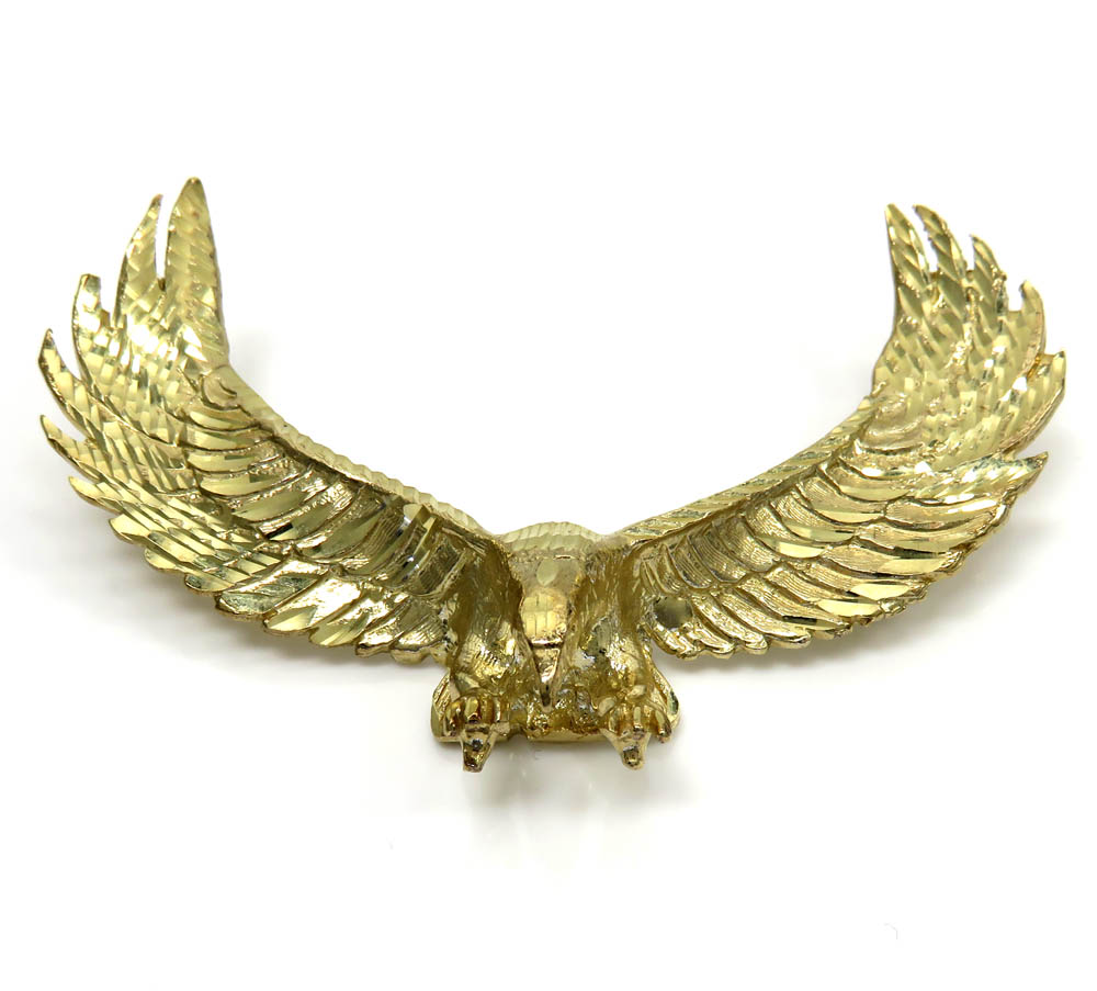 10K Yellow Gold Eagle Pendant Set