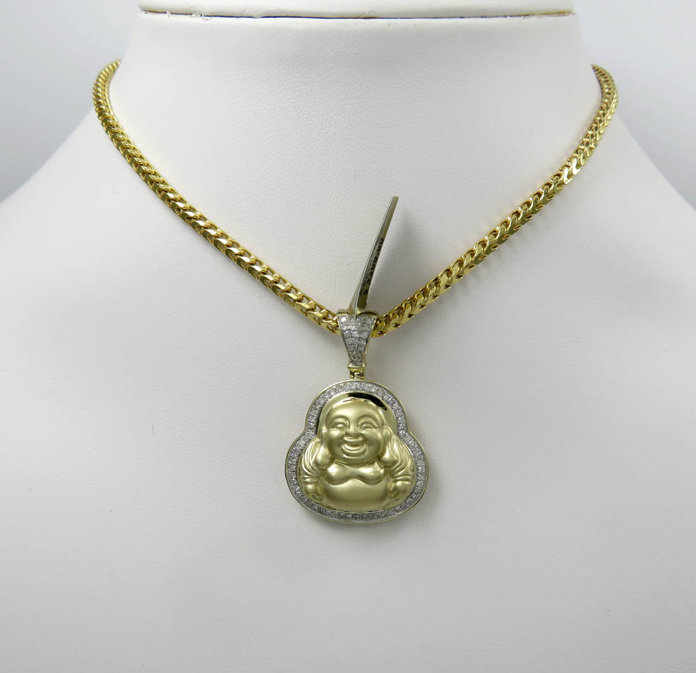 Buy 10k Yellow Gold Diamond Fat Buddha 0.31ct Online at SO ICY JEWELRY