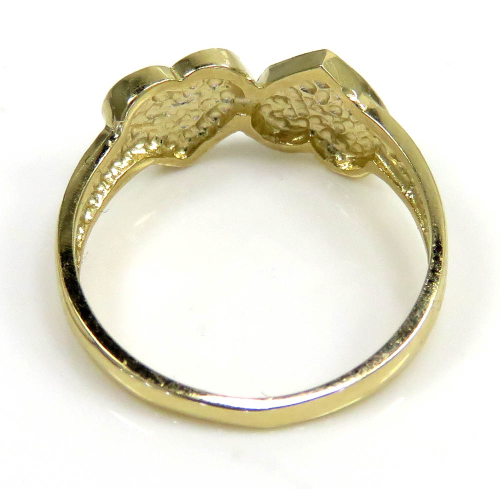 14K Gold Two Tone Heart Ring