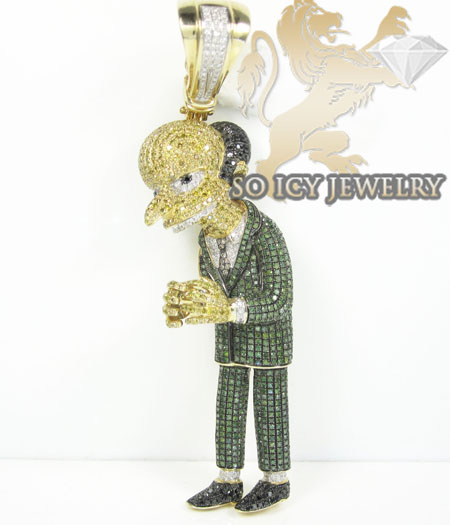 Buy 10k Yellow Gold Diamond Cartoon Pendant 8.00ct Online at SO ICY JEWELRY