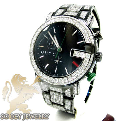 Buy Diamond Gucci G Watch Stainless Steel 9.00ct at SO ICY JEWELRY