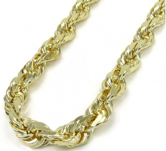 10K Yellow & Rose Gold Rope Chains & Necklaces for Men: So Icy Jewelry