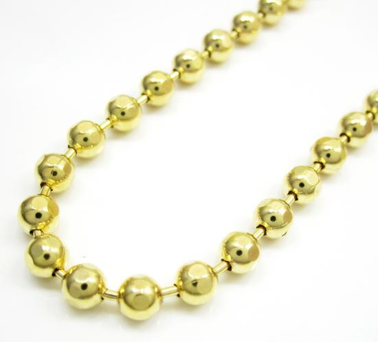 10K Yellow White Rose Gold Ball, bead Chains & Necklaces