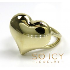 14k Solid Gold Large Heart Ring 