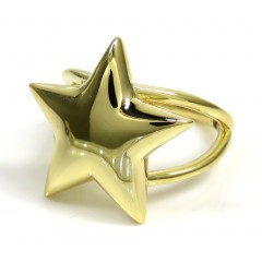 14k Solid Gold Large Star Ring 