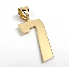 14k Gold Custom Large Number Pendant 