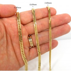 14k Yellow Gold Double Miami Cuban Bracelet 8