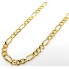 14k Yellow Gold Solid Figaro Link Chain 18-24 Inch 3.50mm