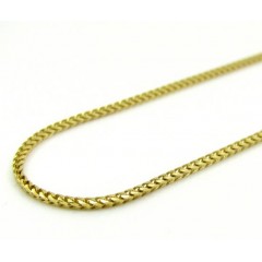10k Yellow Gold Solid Skinny Franco Link Chain 16-30 Inch 1.1mm
