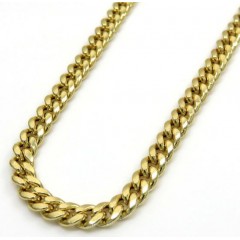 10k Gold Hollow Puffed Miami Chain 18-26 Inch 3.70mm