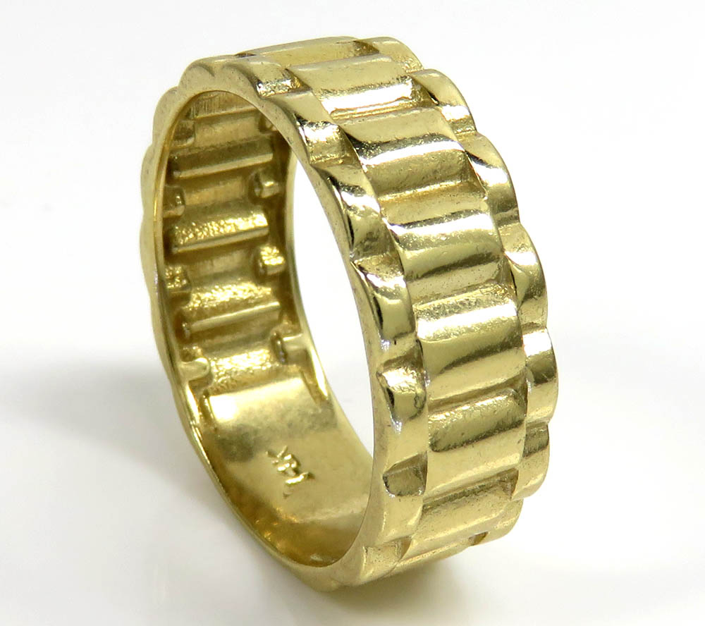 Buy 14k Gold 7.80mm Presidential Style Ring Online at SO ICY JEWELRY