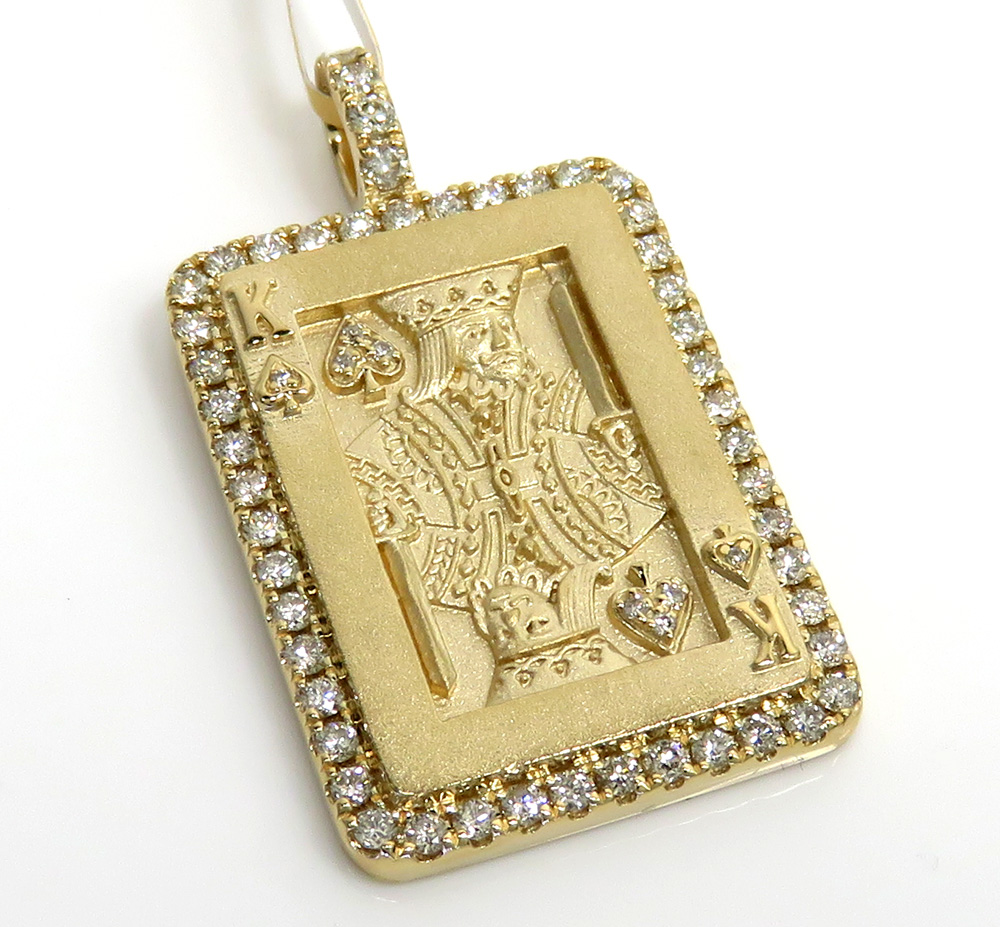 Buy 14k Gold Diamond King Of Spades Pendant 0.75ct Online at SO ICY JEWELRY