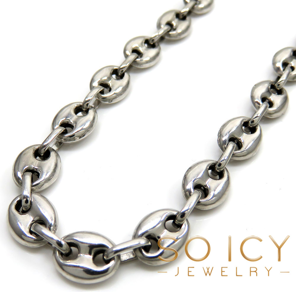 Buy 14k White Gold Gucci Link Chain 28 