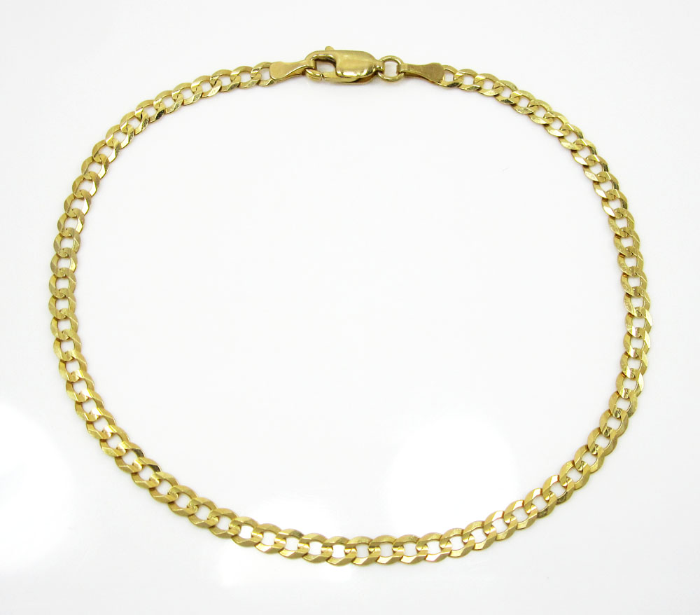 Buy 10k Yellow Gold Cuban Bracelet 8 Inch 3.2mm Online at SO ICY JEWELRY
