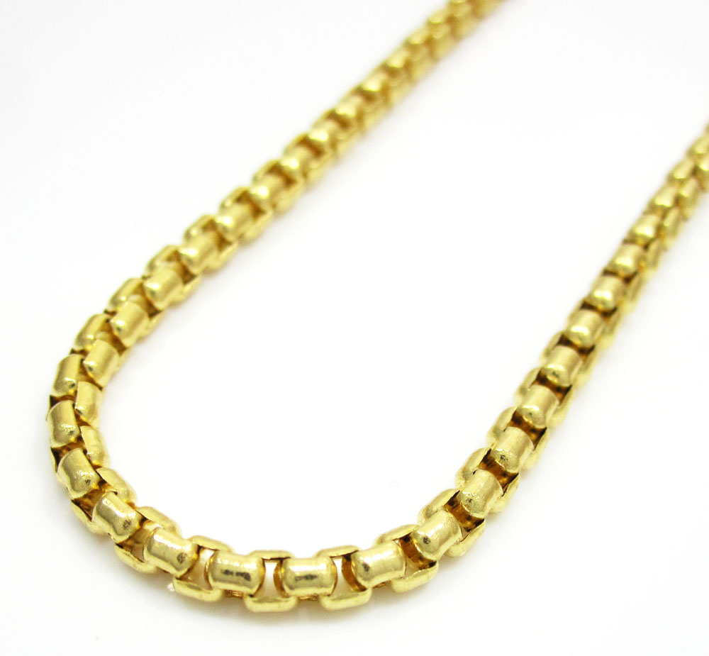 14k Yellow Gold Solid Box Link Chain 16 