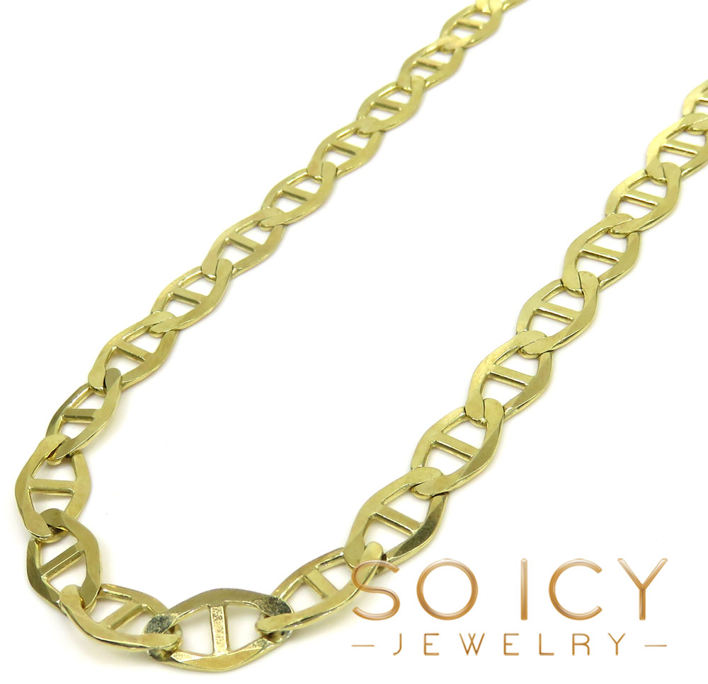 Men's Gold-Tone Stainless Steel Mariner Link Chain Necklace