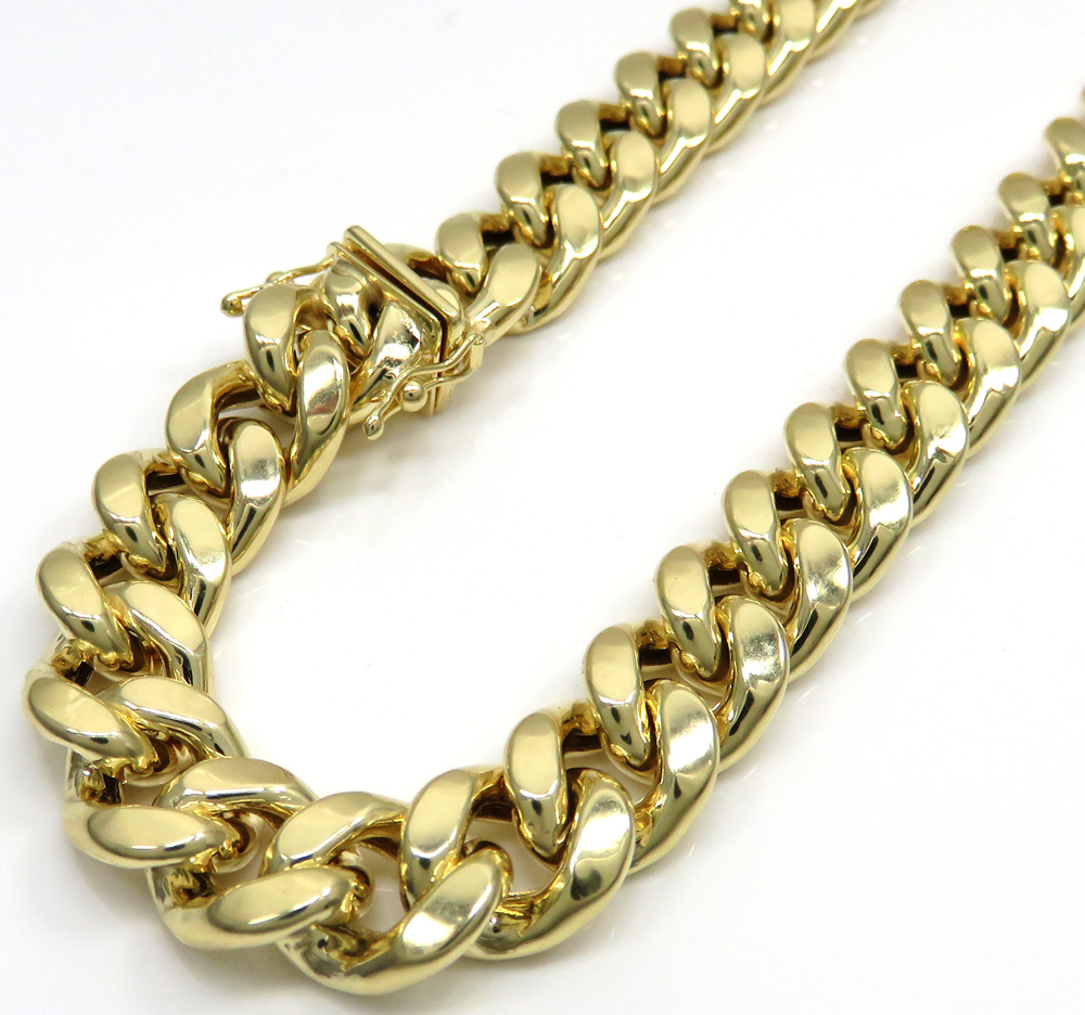 Buy 10k Yellow Gold Hollow Miami Link 