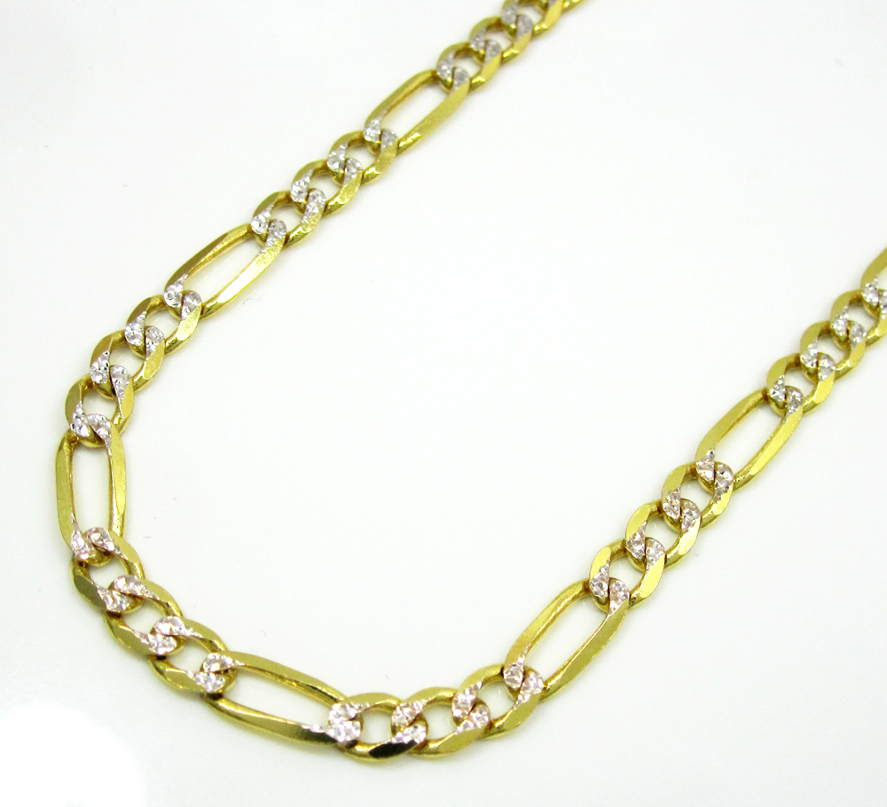 diamond cut figaro chain