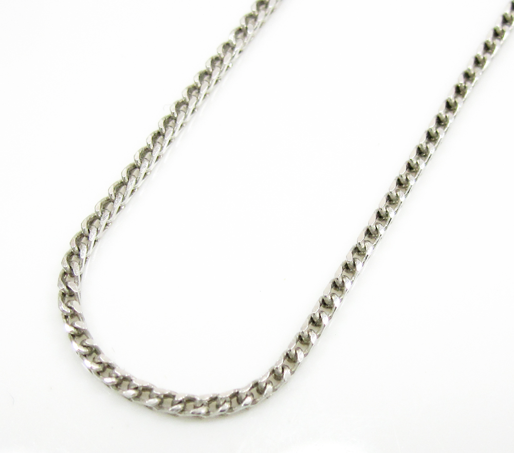 Buy 14k Solid White Gold Franco Chain 18-22 Inch 1mm Online at SO ICY ...