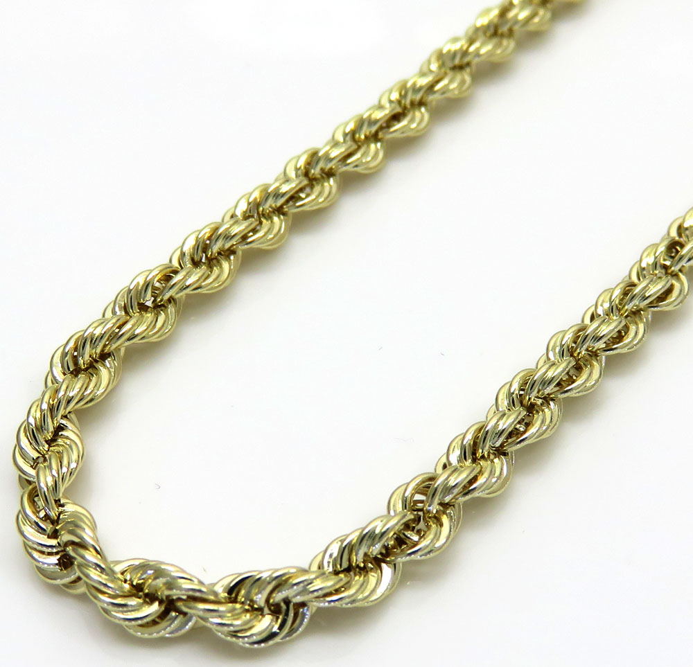 10k Yellow Gold Hollow Rope Chain 18 