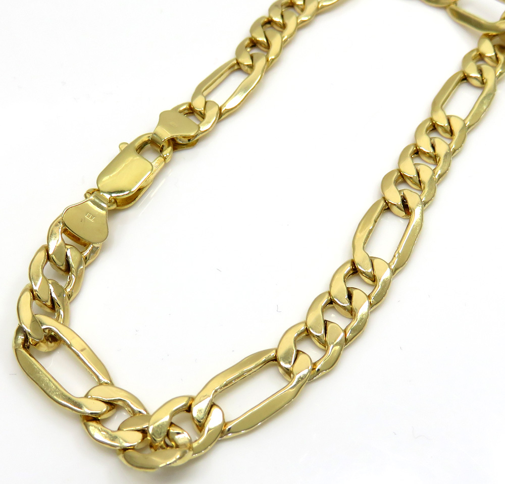Italian Gold Mens 120 Gauge DiamondCut Figaro Chain Necklace in 14K  TwoTone Gold  22  Peoples Jewellers