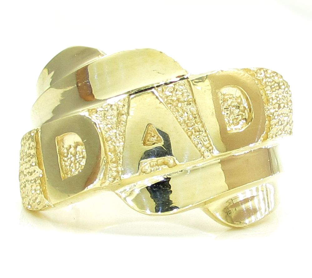 Buy 10k Yellow Gold Fathers Day Twist Dad Ring Online at SO ICY JEWELRY
