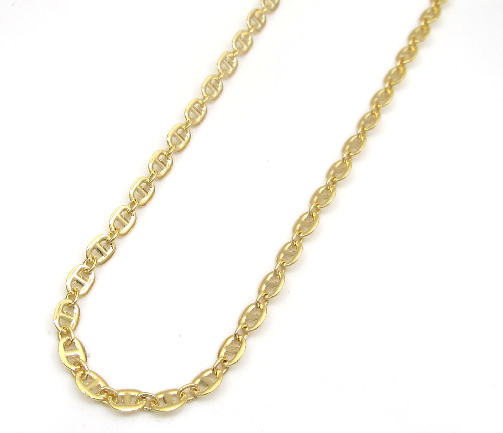 Buy 10k Yellow Gold Puffed Gucci Solid Chain 16-20 Inch 3mm Online at ...